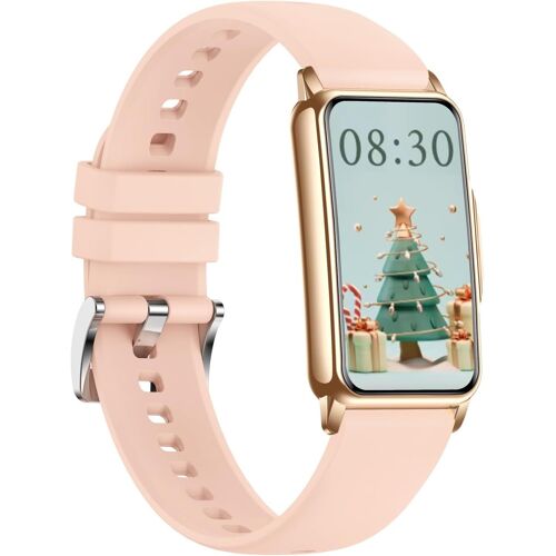 Montre connectée pour femme - Tracker de fitness IP68 - Étanche - Avec podomètre - 123 modes sportifs - Moniteur de fréquence cardiaque - SpO2 - Moniteur de sommeil - Montre