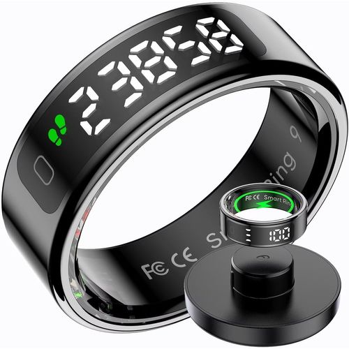 Bague Intelligente Avec Écran Pour Homme Et Femme Ip68 Étanche - Tracker Android Ios - Anneau De Fitness Intelligent Spo2 - Moniteur De Fréquence Cardiaque - Podomètre - Sport