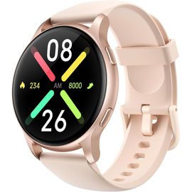Montre Connectée Femme, 5Atm Étanche Pour Natation, Smartwatch Avec Appels Bluetooth, 100+ Sportifs, Sommeil, Fréquence Cardiaque, Spo2, Montre Sport Pour Android & Iphone, 44 Mm, Or Rose