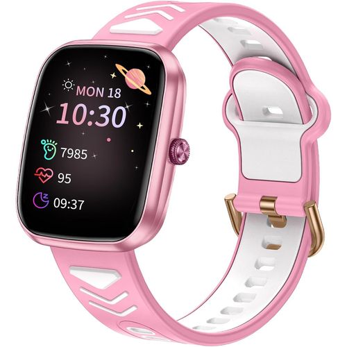 KALANKA-Montre Connectée Enfant Fille Garcon 1.75 Pouces Fitness Montres Podomètre 20 Modes Sportifs Calories Tracker de Fréquence Cardiaque du Sommeil Réveil avec/sans APP 5-15 Années Vieux