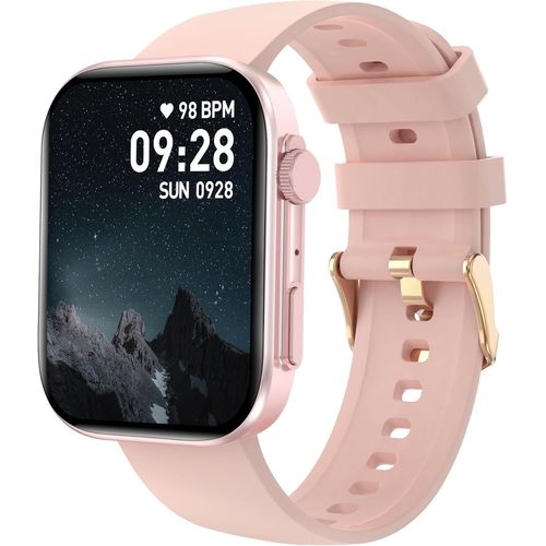 Montre Connectée 2,01"" Bluetooth Pour Smartwatch Hommes Et Femmes, 123 Modes Sportifs, Cardiofréquencemètre, Étanche Ip68, Montre Bracelet Connectée Pour Android Ios¿Rose Doré¿[MON9260885]