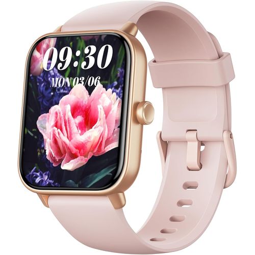 Montre Connectée Homme Femme avec Appel Bluetooth & Alexa Intégrée - Montre de Sport Podometre avec 100+ Sports &IP68, Smartwatch Moniteur Sommeil, 1,8"" Bracelet Fitness pour Android iOS -Rose