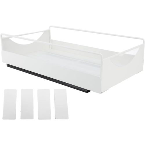 Tiroir Coulissant,Organisateur Coulissant D'armoire De Cuisine Avec Acier Au Carbone Pour Garde-Manger,Rangement De Salle De Bain (White)