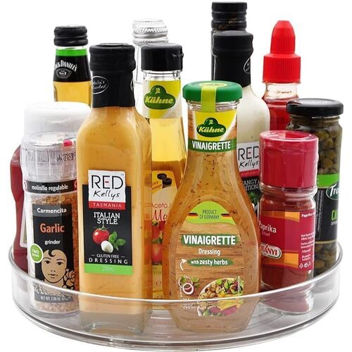 Ulteronixshop-Plateau Tournant 23.5cm, 360° Plateau Tournant Frigo, Cuisine Organisateur, Lazy Susan, Tournant Porte-épices, Rangement Cuisine pour Réfrigérateur, Salon, Salle à Manger.