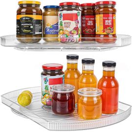 Plateau Tournant Epices Rangement, Porte Epices Cuisine Bois Rond 25cm