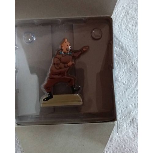 Figurine De Tintin En Métal Le Trésor De Rachkam Rouge
