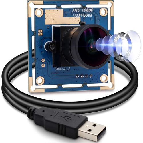 Webcam Grand Angle 170 Degrés Fisheye Camera Usb Full Hd 1080P 30Fps Caméra Web Pour Linux/Windows/Android