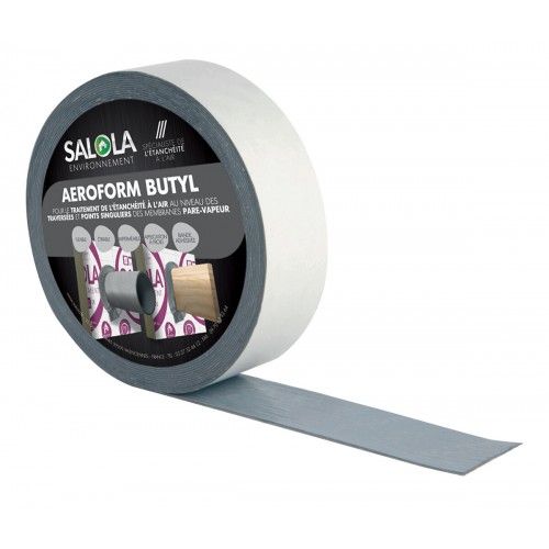 Adhésif flexible étirable imperméable - AEROFORM BUTYL - 100 mm x 15 m SALOLA