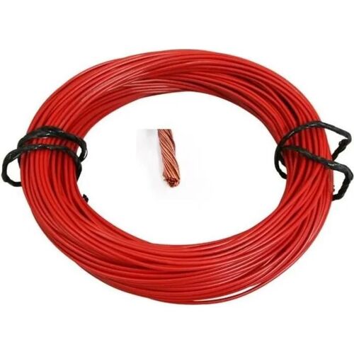 Fil électrique - CYCLINGCOLORS - 0,5 mm² - Cuivre multibrin - Rouge - Au mètre
