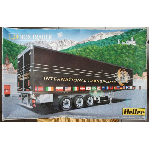 Box Trailer Semi-Remorque Trailor 1:24 80779 Model Kit-Heller