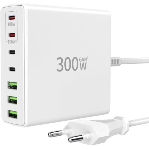 Chenquansarl-Chargeur Usb C 300 W Chargeur Rapide Usb Multiple ¿ 7 Ports Avec 4 Usb-C Et 3 Usb-A, Chargeur Usb C Multiple Chargeur Pps Dual-Pd Usb C Pour Macbook Pro/Air, Ipad Pro/Air, Samsung