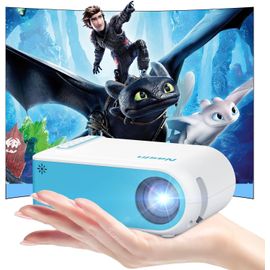 CHECARZHN--NO1-Mini Projecteur , Projecteur Cinéma Portable 1080P, Home Cinéma Et Utilisation Extérieur, Compatible Ios, Android, Tablette, Ordinateur Portable, Clé Tv, Type C, Usb & Hdmi, Projecteur