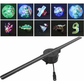 3D Hologram Fan, Video and Clear Images, 224 LED Beads, 3D Effects, for Commercial Exhibition with WiFi Wireless Transmission (EU Plug)
