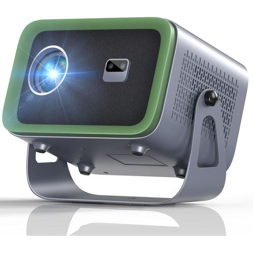 Mini Projecteur Video 5G WiFi Bluetooth 1080P Full HD, 12000L Videoprojecteur Portable avec 50% Zoom, Retroprojecteur Home Cinéma Compatible avec iOS/Android/PC/TV Stick