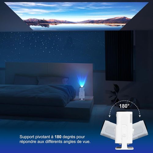 ¿Android 11.0¿ Mini Projecteur,4K Fhd 1080P,12000Lm/500 Ansi Vidéoprojecteur Home Cinéma Avec Retournement À 180°Et Wifi 6,Bluetooth 5.2,Auto Keystone Correction Smart Projector,Blanc