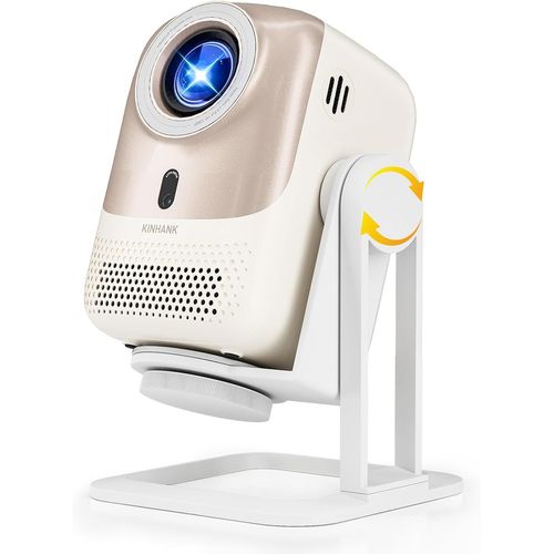 ChenQuanSarl-Vidéoprojecteur Portable Avec Android Os, Projecteur Natif 1080P Supporté 4K, Wifi 6 Bluetooth 5.2 | 450 Ansi Auto Focus/Keystone, 360°Rotating Retroprojecteur Pour Ps5/Phone/Extérieur/H