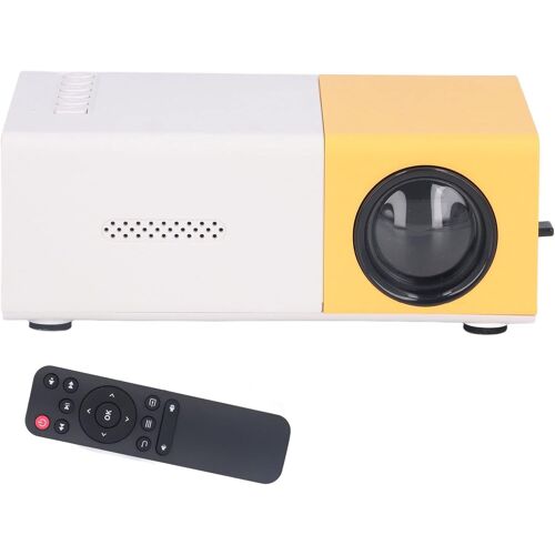 SJZG-Mini Projecteur, 1080P 60 Vidéoprojecteur Pris En Charge Projecteur Extérieur Portable Avec Télécommande, Projecteur De Cinéma Maison, Durée De Vie Led 30000 Heures