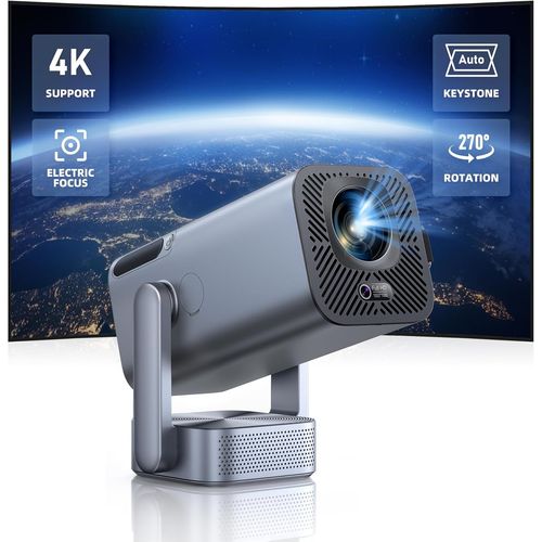 ChenQuanSarl-Vidéoprojecteur Portable Focus Électrique/Auto Keystone 26000 Lumes Natif 1080P Fhd Mini Vidéoprojecteur 4K Supporté,Projecteur Video Wifi6 Bluetooth,Retroprojecteur Portable Exterieur H