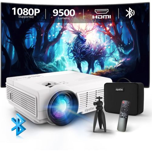 Mini Vidéoprojecteur 10 000 L Full Hd 1080P Avec Zoom 50%,Vidéoprojecteur Portable Pour Téléphone Portable,Tablette,Ordinateur Portable,Pc,Boîtier Tv,Hdmi,Usb,Av