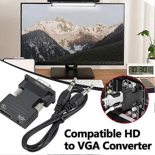 Convertisseur HDMI vers VGA Câble adaptateur ENTRÉE HDMI vers SORTIE VGA pour moniteur de téléviseur PC