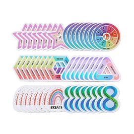 48pcs Calm Stickers compatibles avec les autocollants sensoriels d'anxiété,6 styles Fidget Tactile Rough Textured Strips,Re