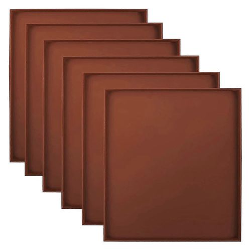 Paquet de 6 feuilles de déshydrateur en silicone Plateaux de déshydrateur antiadhésifs à bord carré pour la viande,les légumes,les fruits