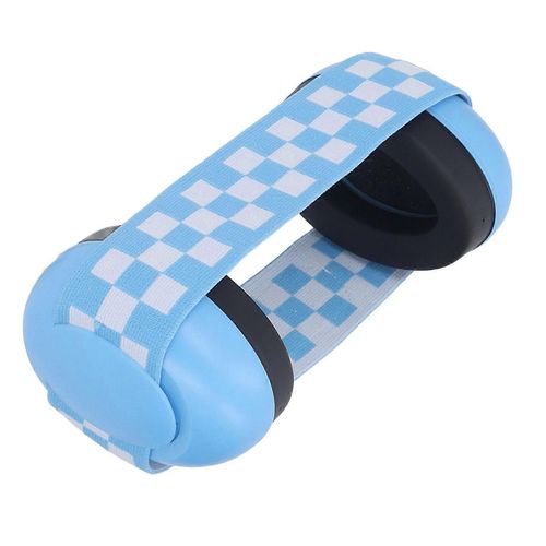 Casque antibruit élastique pour bébé pour protection auditive - Casque antibruit pour bébé pour le sommeil et les voyages (bleu)
