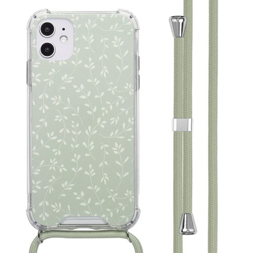 Imoshion Coque Design Avec Cordon Iphone 11 Smoke Green Flowers