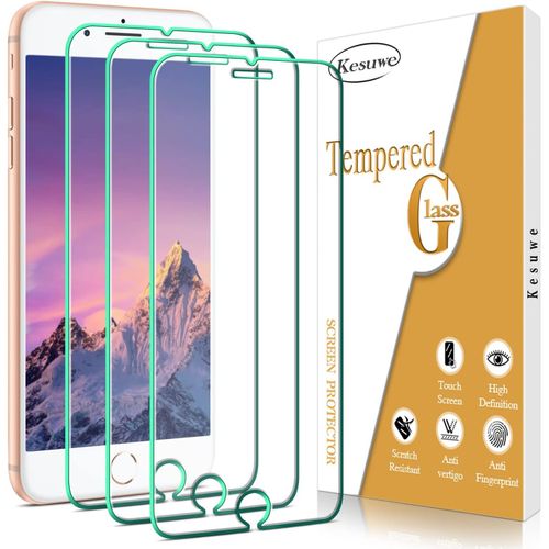 Sskal-[3 Pièces] Verre Trempé Pour Iphone 8 Plus,Iphone 7 Plus,Iphone 6s Plus,Iphone 6 Plus,Anti Rayures,Dureté 9h,Ultra Résistant,Haut Définition,Sans Bulles