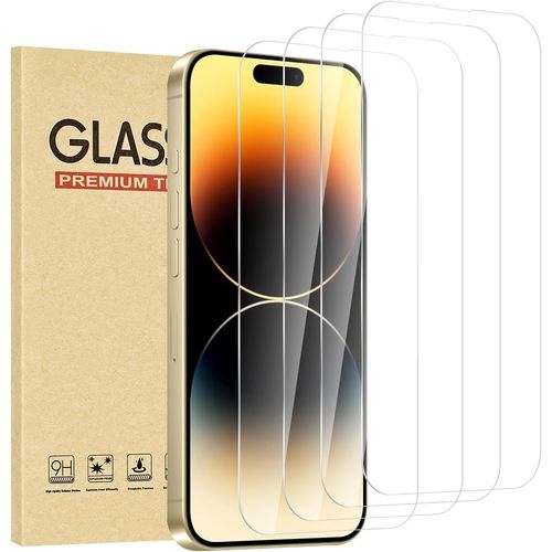 4 Pieces, Protecteur D'écran En Verre Trempé Iphone 14 Pro Max¿Dureté 9h Glass,Film Protection Écran,Anti Rayures¿Ultra Résistant,Sans Bulles¿Installation Facile, Compatible Avec Les Boîtiers