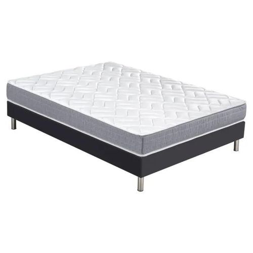 Matelas Maryland + sommier SR15 - 160x200 - Mousse - Hauteur 20 cm - Soutien ferme