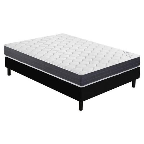Matelas Ramage + sommier Newkit - 140x190 - Ressorts - Hauteur 25 cm - Soutien ferme