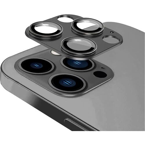 KAL-Caméra Protecteur Compatible Avec Iphone 13 Pro/13 Pro Max, Verre Trempé Alliage D'Aluminium Caméra Lentille Coque, 9H Hd Protection Écran Camera Compatible Avec Iphone 13 Pro/13 Pro Max, Noir