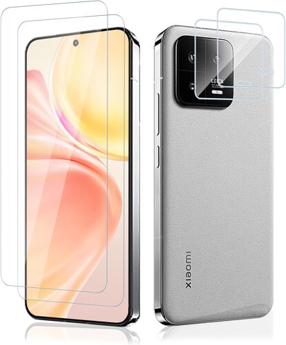 SJZG-Film De Protection D'Écran En Verre Blindé Pour Xiaomi 13 - 2 + 2 Pièces - Dureté 9H - Protection De L'Appareil Photo Pour Mi 13 - Film De Protection D'Écran Hd Transparent Anti-Rayures