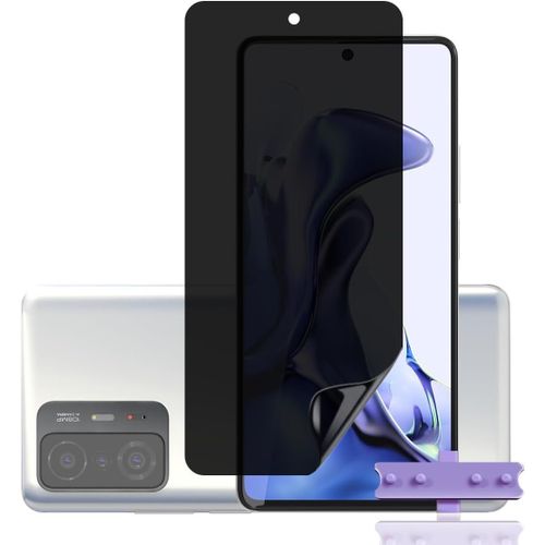 KAL-Protection D'Écran Anti-Espion Compatible Avec Xiaomi 11T 5G / Xiaomi 11T Pro 5G Film Tpu Flexible [Pas Verre Trempé],Anti-Rayures Anti-Spy Protège Écran Privacy