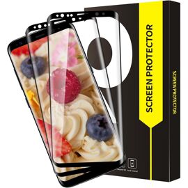KAL-Lot De 2 Films De Protection D'Écran En Verre Blindé Pour Samsung Galaxy S9, Sensitive Touch, Dureté 9H, Anti-Bulles, Bords 3D, Toucher Sensible, Transparent Hd