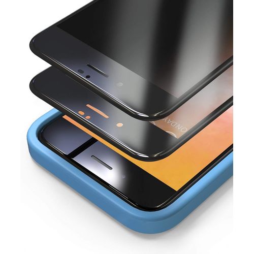 KAL-Anti Espion Verre Trempé Iphone 7 Plus / 8 Plus [2 Pièces], 3D Couverture Complète Ultra Slim Vitre Film Protection Écran Dureté 9H [Kit D'Installation Offert] Iphone 7 Plus / 8 Plus - Noir