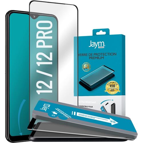 KALANKA-- Verre de Protection Premium pour Apple iPhone 12 - Apple iPhone 12 Pro - Incurvé 3D avec Contour Noir - Garanti à Vie - Renforcé 9H Ultra Résistant - Applicateur sur Mesure Inclus