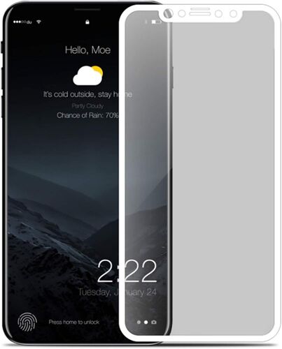 KAL-Protecteur D'Écran Anti Espion Pour Iphone 11 Pro X Xs Blanc