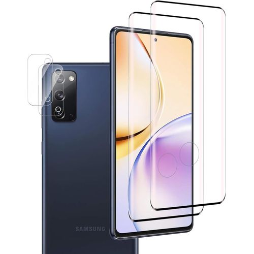 Kal-Lot De 2 + 2 Films De Protection D'écran En Verre Trempé Pour Samsung Galaxy S20 -Dureté 9h Hd -Sans Bulles -Précision Tactile 100 % Résistante Aux Rayures -Couverture Complète