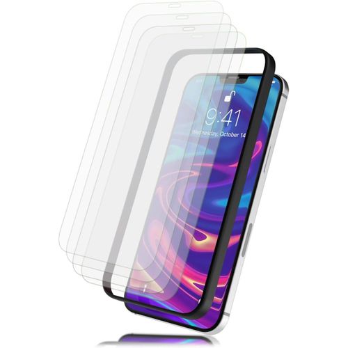 KAL-(4X Verre Trempé & Applicateur Compatible Avec Iphone 12 Mini Protection D'Ecran Integrale, [Case-Friendly] Screen Protector 9H Avec Kit D'Installation Pour Alignement Facile - Transparent
