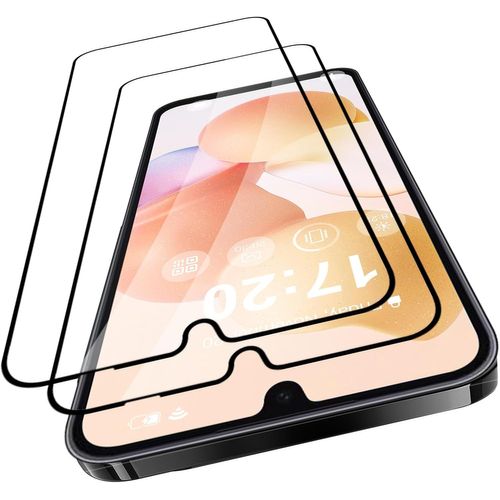 Kal-Lot De 2 Films De Protection D'écran En Verre Trempé Pour Samsung Galaxy A14 Dureté 9h Hd Sans Bulles \U2013 100 % Précision Tactile, Résistant Aux Rayures, Sans Huile, Couverture Complète