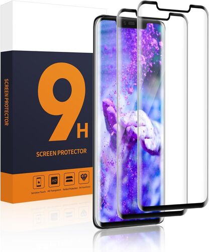 KAL-Lot De 2 Films De Protection D'Écran En Verre Blindé Pour Huawei Mate 20 Pro, Dureté 9H, Anti-Rayures, Anti-Rayures, Couverture Complète 3D, Pas De Bulles, Film De Protection D'Écran Hd