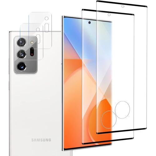 KAL-Lot De 2 Films De Protection D'Écran En Verre Blindé Pour Samsung Galaxy Note 20 Ultra Et 2 Protections D'Appareil Photo En Verre Blindé Hd Transparent Pour Samsung Note 20 Ultra