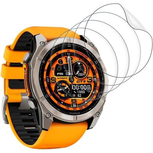 Kal-Lot De 4 Films De Protection D'écran Pour Garmin Fenix 8 47 Mm 0,33 Mm Installation Facile Film De Protection Pour Garmin Fenix 8 47 Mm [Anti-Traces De Doigts] Hd Tpu Souple