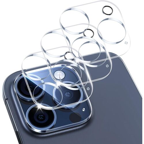 KAL-3 Pièces Caméra Arrière Protecteur Compatible Avec Iphone 15 Pro/15 Pro Max, Ultra Résistant Aux Rayures Et Chocs Installation Facile Compatibilité Parfaite Avec Les Coques Protection Camera Ultr
