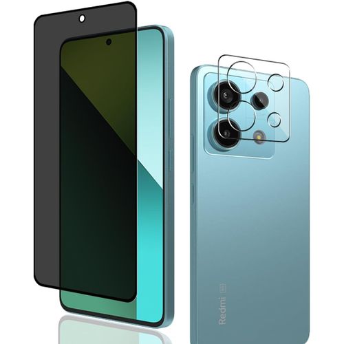 Verre Trempé Anti-Espion Pour Xiaomi Redmi Note 13 5g,Film Protection Décran 1 Pièces + Caméra Arrière Protecteur 1 Pièces,9h Dureté,Anti-Rayures Pour Redmi Note 13 5g Protection Décran