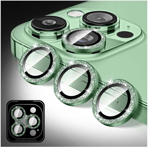 KAL-Protecteur D'Objectif D'Appareil Photo À Paillettes Pour Iphone 17 Pro/17 Pro Max, Couverture De Caméra En Verre Trempé 9H, Anneaux Métalliques Individuels À Alignement Automatique