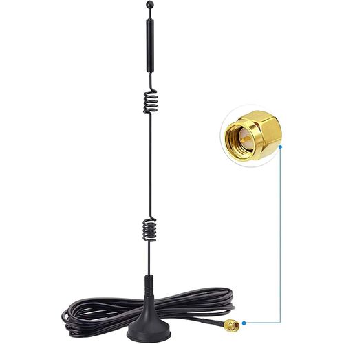 Bin Antenne Wifi 2,4ghz 5ghz 5,8ghz Dual Band Mâle Sma Base Magnétique 9dbi Compatible Avec Caméra Sécurité Vedio Sans Fil Enregistreur Surveillance Remorque Véhicule Vue Arrière Caméra De Recul