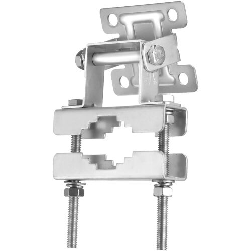 MEVRONISSHOP-Support Mural Antenne Fixation Pince à Mât Antenne Réglage de l'angle Antirouille Accessoires Matériels pour Extérieur Maison Support de Poteau d'antenne Kits de Montage
